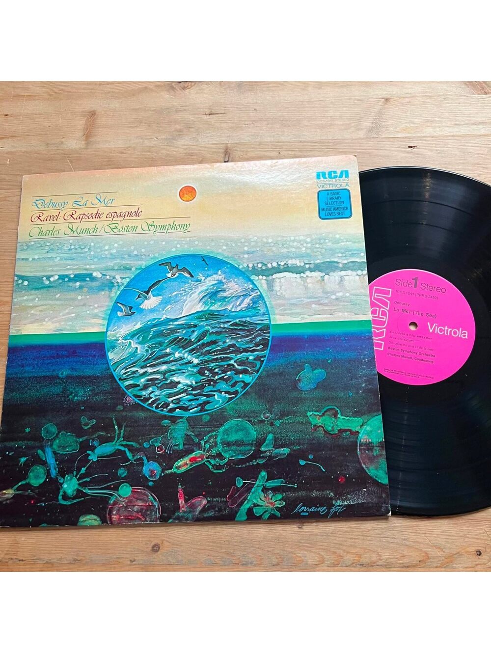 Charles Munch - Debussy:La Mer Ravel:Rapsodie Espagnole 33rpm VG+ VR20